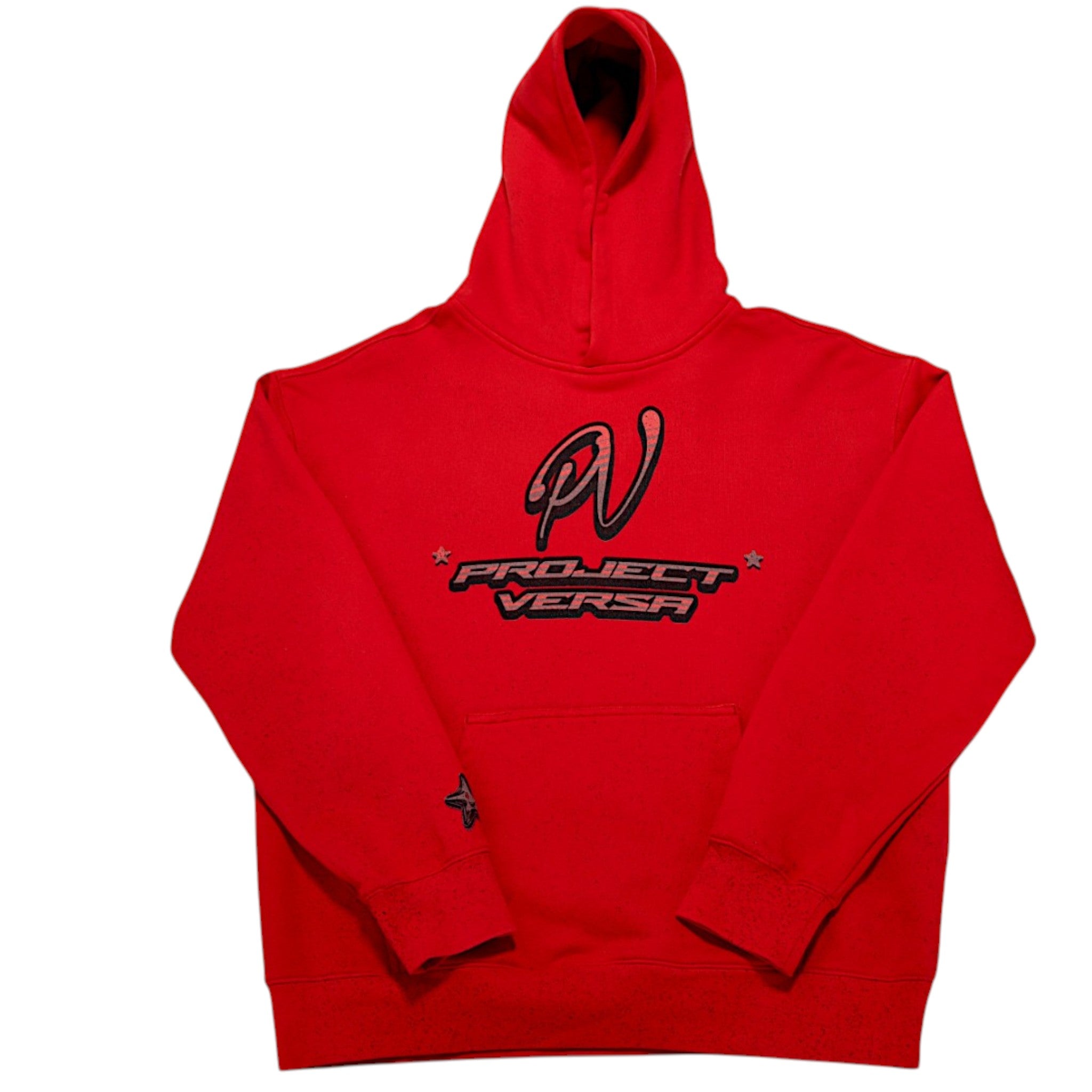 PV Crimson Red Heavyweight Splatter Hoodie